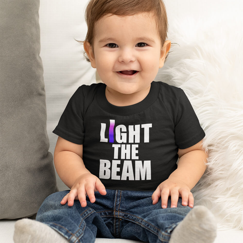 Light The Beam – Men's T-Shirt, White Lettering On Black - The Kings Herald  Store