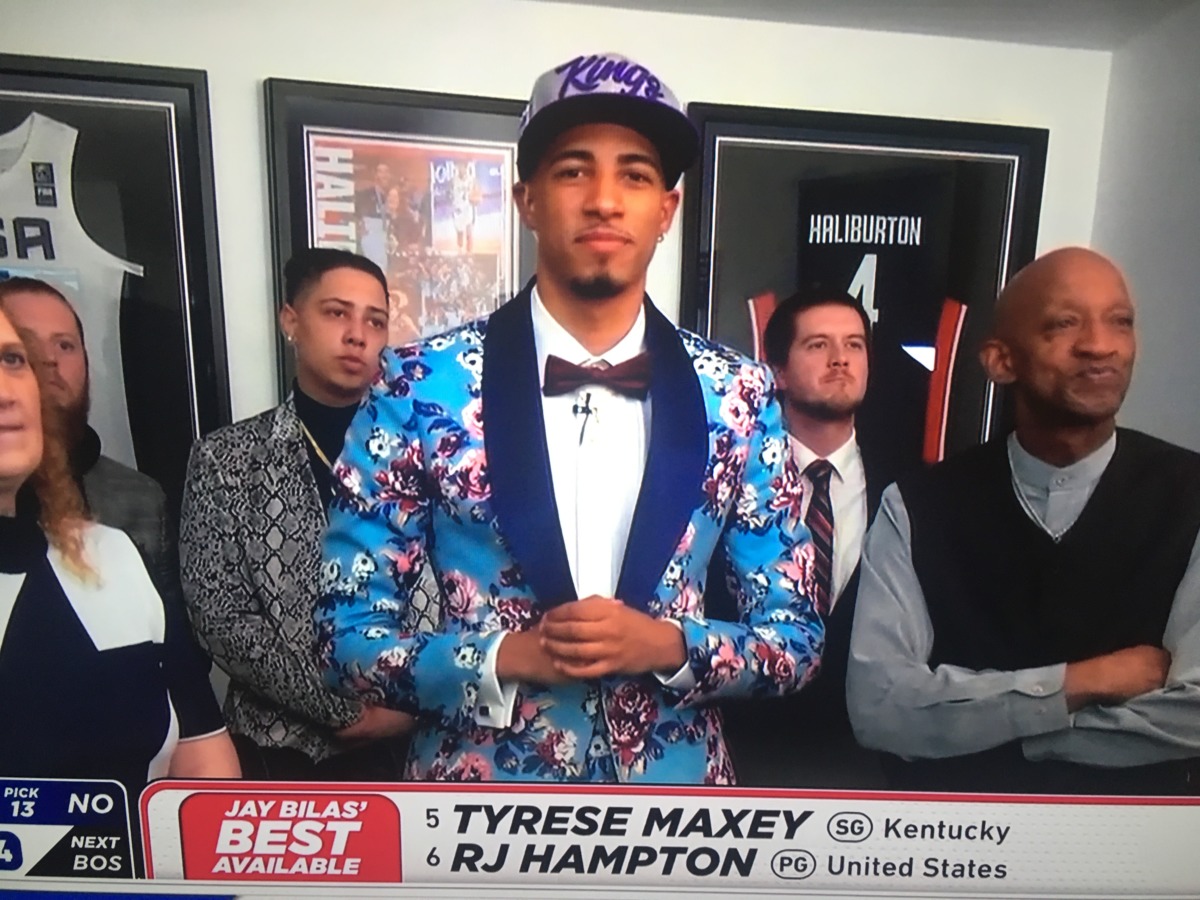 Men's Tyrese Haliburton Purple Sacramento Kings 2020 Nba Draft