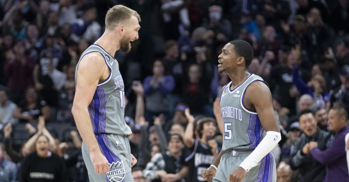 Bogdanovic Messes With Mavericks Defender By Putting Basketball